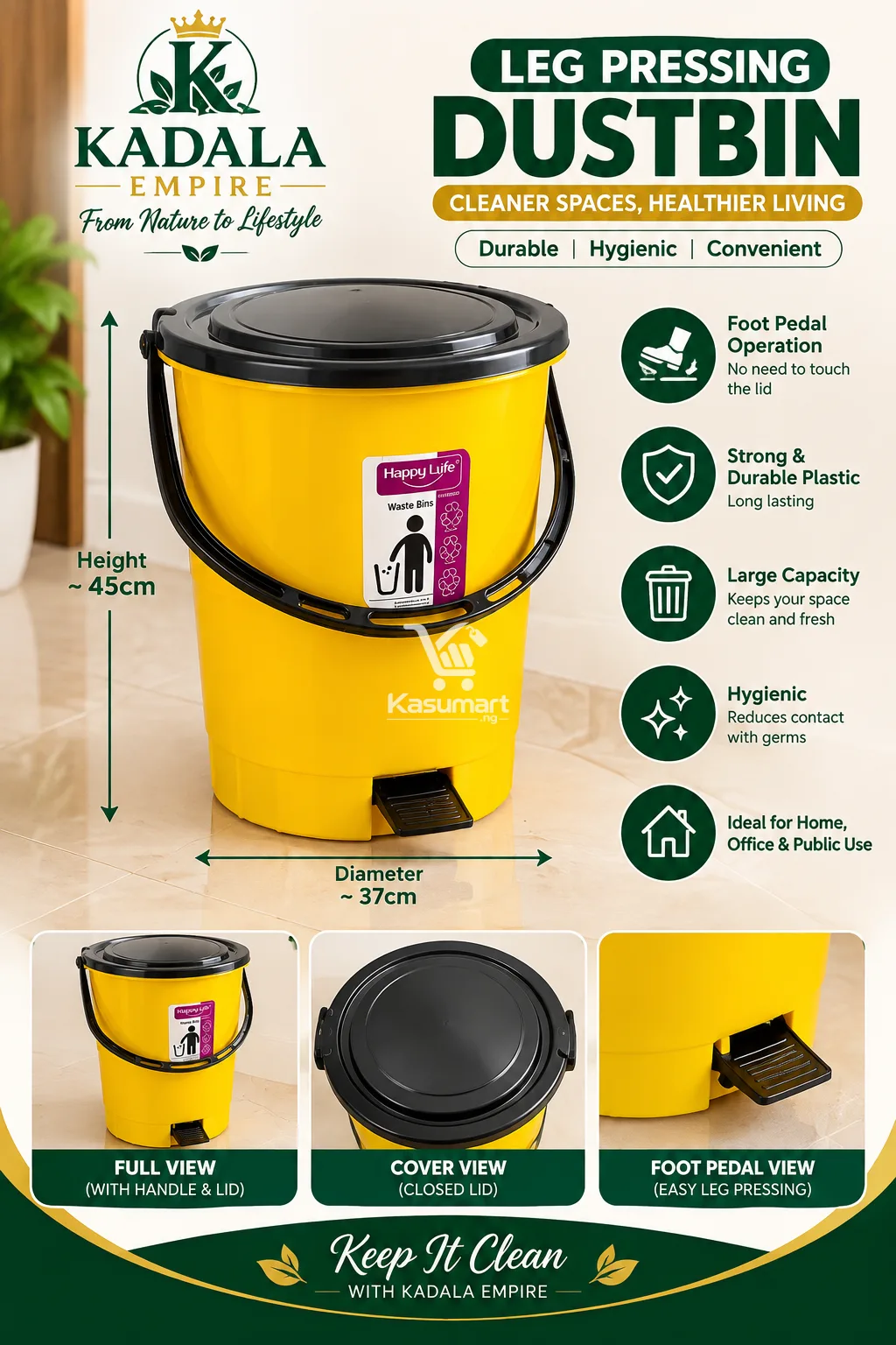 Leg Pressing Dustbin in Great Condition