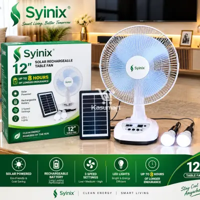 New Rechargeable And Solar System Fan — Clean & Neat