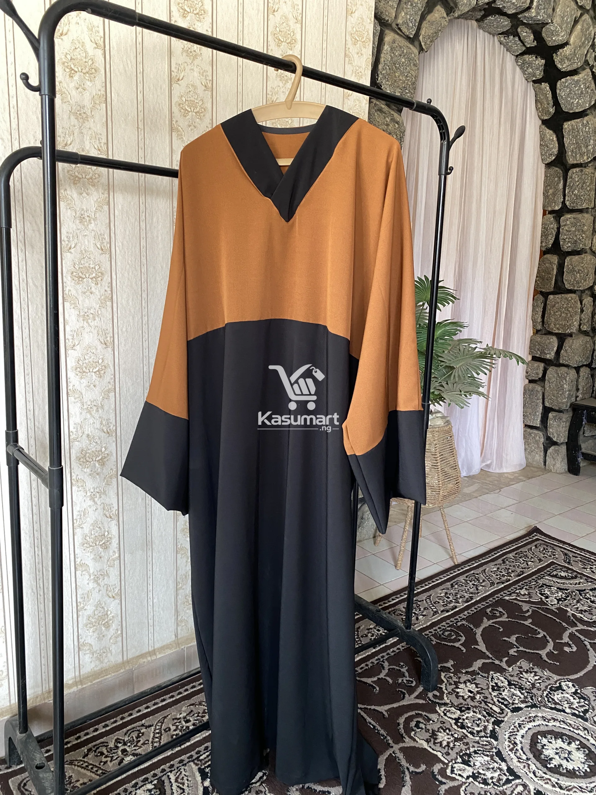 Black And Orange Bubu Dress — Great Fit, Fresh Look