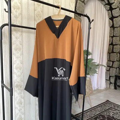 Black And Orange Bubu Dress — Great Fit, Fresh Look